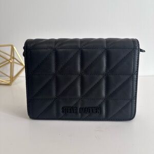 Steve Madden Quilted Black Crossbody Bag